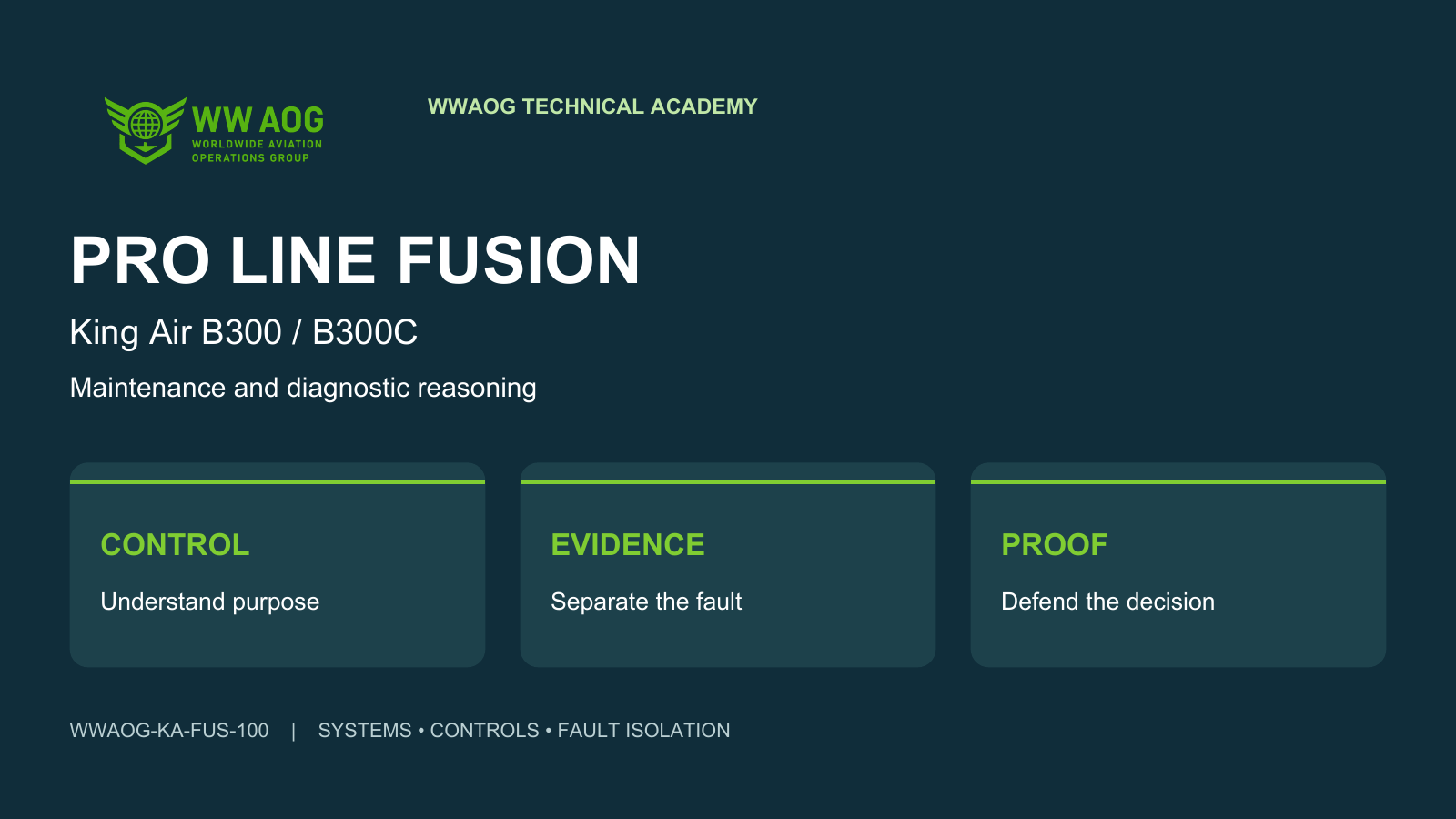 Pro Line Fusion | King Air B300/B300C Maintenance & Diagnostics — WWAOG course cover