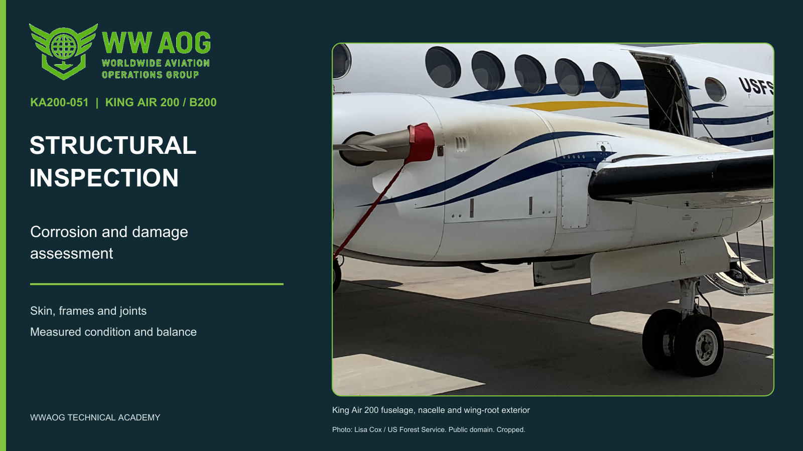 King Air 200/B200 Structural Inspection, Corrosion and Damage Assessment — WWAOG course cover