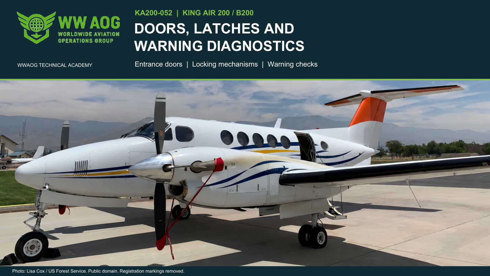 King Air 200/B200 Doors, Latches and Warning Diagnostics — WWAOG course cover