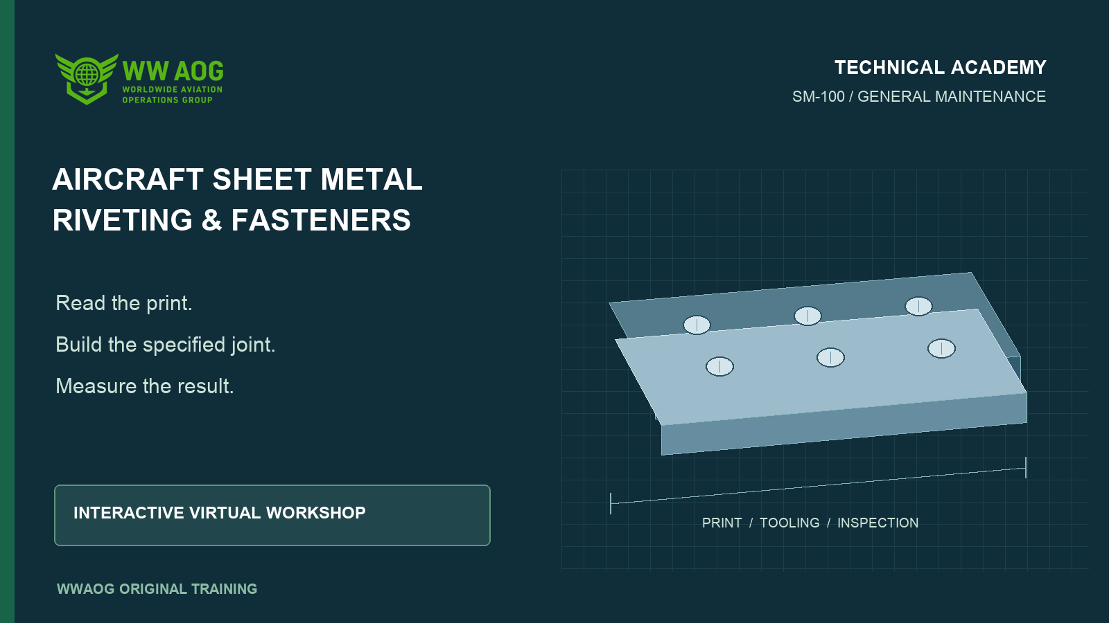 Aircraft Sheet Metal, Riveting & Fastener Fundamentals course cover