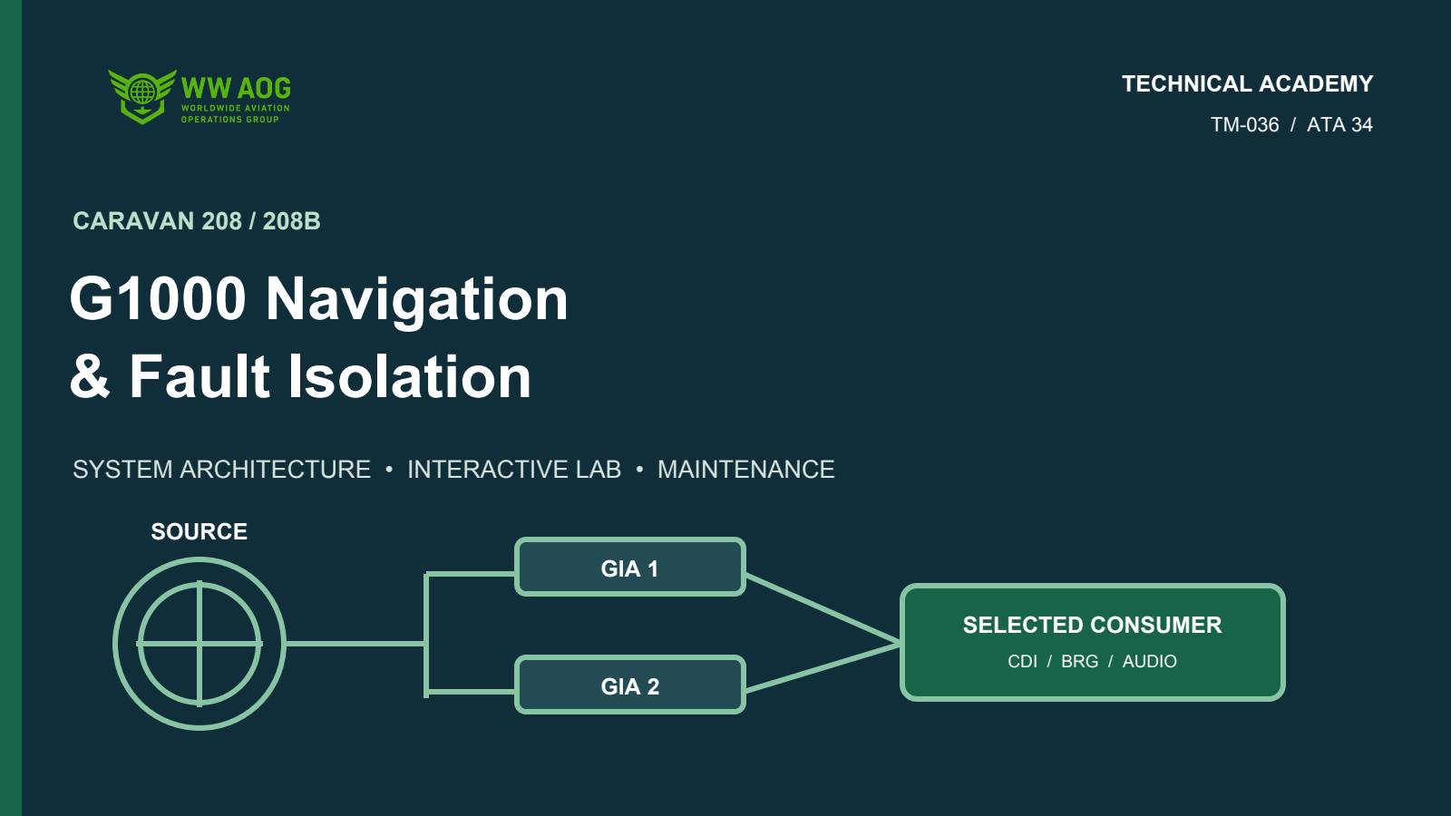 Caravan G1000 Navigation Sources & Fault Isolation course cover