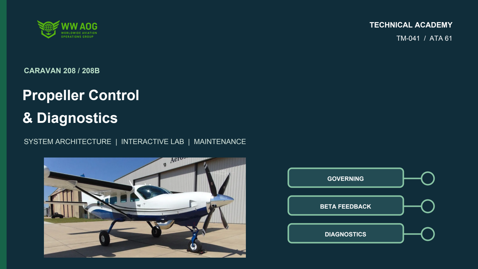 Caravan Propeller Control & Diagnostics course cover