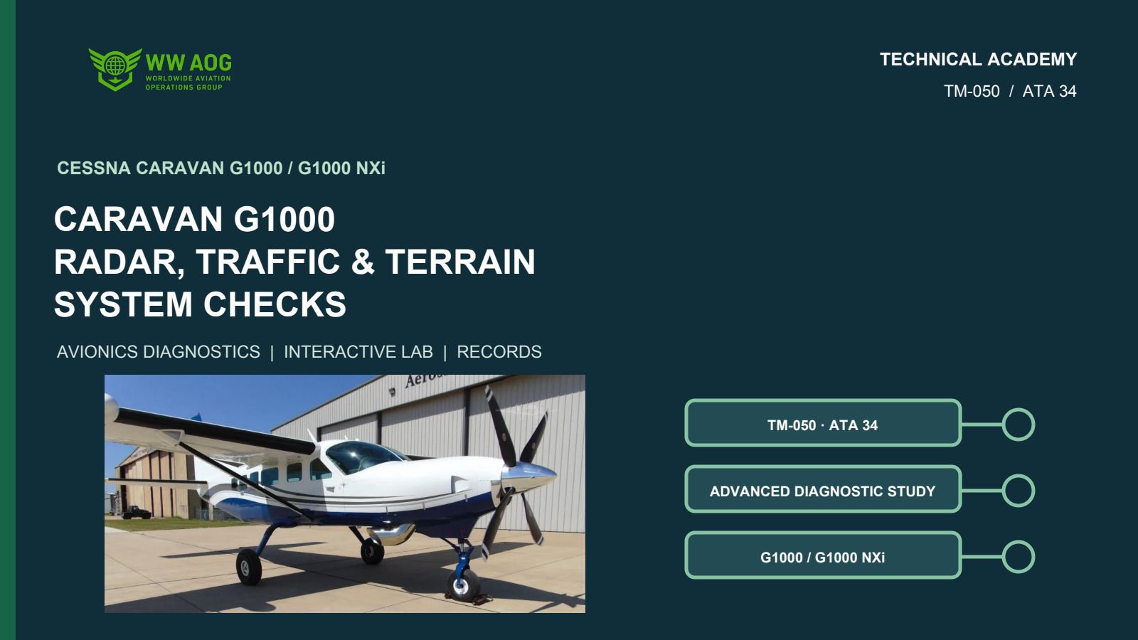 Caravan G1000 Radar, Traffic & Terrain System Checks course cover