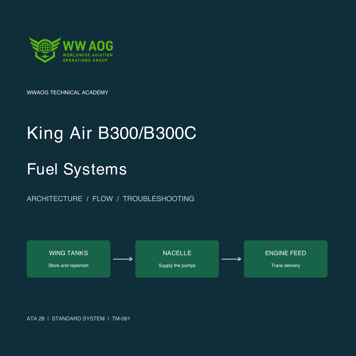 King Air B300/B300C Fuel Systems & Troubleshooting — WWAOG course cover