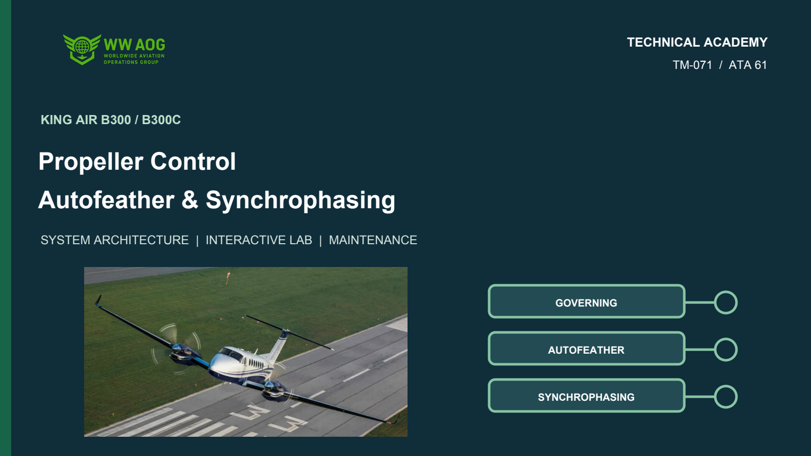 King Air Propeller Control, Autofeather & Synchrophasing course cover