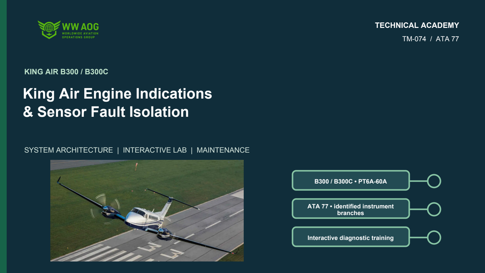 King Air Engine Indications & Sensor Fault Isolation — WWAOG course cover