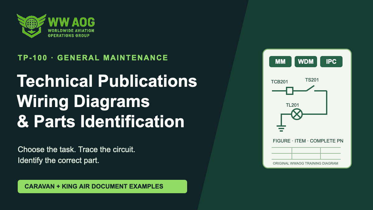 Aircraft Technical Publications, Wiring Diagrams & Parts Identification — WWAOG course cover